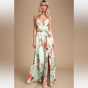 Lu Lus silk floral maxi with adjustable straps size M